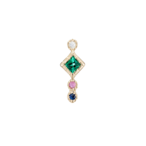 Single Emerald Journey Stud Earring